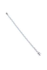 Pulsera de Piedra Lunar Arcoíris y Circonita Cúbica en Plata de Ley 92.5 KLSB-20134 - Product Image 4