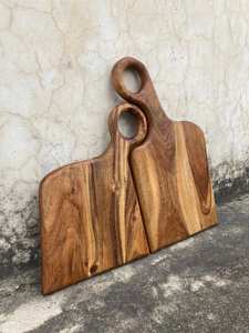 Planche à découper en bois de manguier en promotion pour couper légumes, fruits et pain, idéale pour la cuisine à domicile à prix raisonnable - Product Image 3