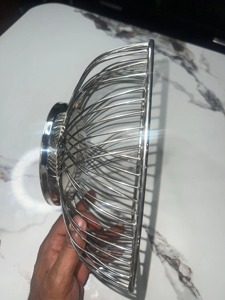 Modern Silver Wire Fruit <b>Basket</b> Decorative Metal Storage Bowl For Kitchen Countertop Dining <b>Table</b> And Home Decor From India - Product Image 2