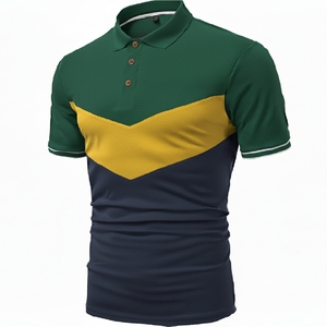 Camiseta Polo Casual para Hombre, Corte Ajustado, Manga Corta, Mezcla de Algodón Suave, Moda de Verano, Ropa Urbana - Product Image 1