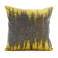 Housse de coussin brodée à la main de haute qualité, ornée de perles, design moderne et écologique pour chambre, salon, canapé et coin détente