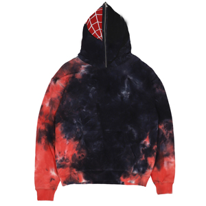เสื้อฮู้ดผู้ชายแบบ Tie-Dye แขนยาว สวมใส่สบาย มีเชือกปรับได้ที่ฮู้ด กระเป๋าจิงโจ้ และขอบยางยืด - Product Image 3