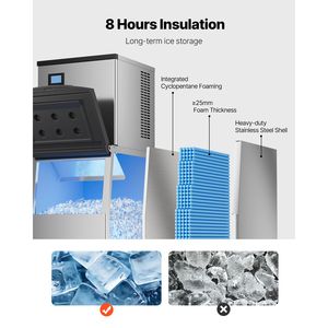 Contenitore per Ghiaccio in Acciaio Inox per Cucine Commerciali, Capacità 250 LBS, Filtro a Singolo Stadio Regolabile - Product Image 4
