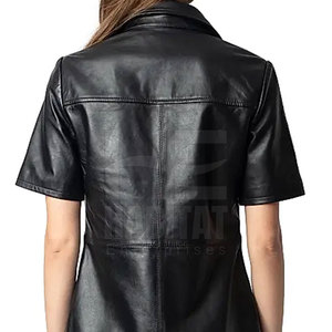 Robe élégante en cuir véritable pour femmes, design élégant, matière douce et durable, confortable pour un usage quotidien - Product Image 6