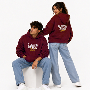 Sweats à capuche personnalisés de haute qualité pour hommes et femmes, en molleton épais, lourds, surdimensionnés, en coton vierge, effet délavé - Product Image 3