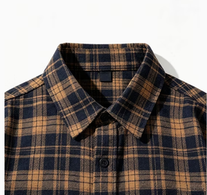 Spring Autumn Style Custom Lightweight Breathable 100% Cotton Casual <b>Flannel</b> Shirt - Product Image 6