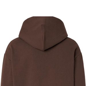 Men Brown Heavyweight Pullover Hoodie, Premium <b>Thick</b> <b>Fleece</b> Sweatshirt Casual Oversized Hooded Top for Winter Comfort and Street - Product Image 6
