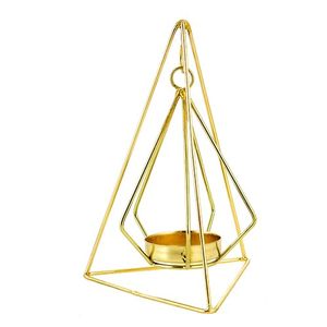 Metal Hanging Triangle Tea Light Candle Holder for Home Decor Geometric <b>Lantern</b> Decorative Candle Stand Wall Hanging Gift - Product Image 1