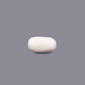 Natural White Coral Cabochon Loose Gemstone 4.9 Carat Oval 4mm Size Certified Wholesale Lot - Product Image 1