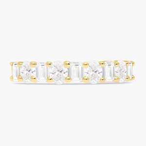 Oval Emerald Lab Grown Diamond Wedding Bands Minimalist Half Eternity <b>Stacking</b> <b>Rings</b> Custom 10kt 14K 18K Solid Gold Wholesale - Product Image 1