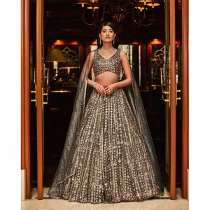 Designer Lehenga Choli with Beautiful Sequence Work Latest Wedding Apparel - Product Image 2