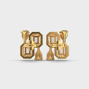 Moissanite Gold Geometric Stud <b>Earrings</b> Emerald Cut <b>Heart</b> Pear Shape Diamond Look Luxury Statement Womens Jewelry - Product Image 4
