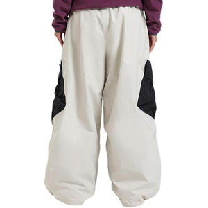 Unisex Waterproof Ski <b>Pants</b> With Black Accents And Button Closure For Adults Winter Snow Wear - Product Image 2