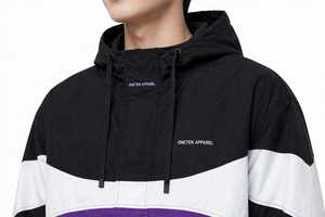 เสื้อแจ็คเก็ตมีฮู้ดซิปแบบยูนิเซ็กซ์ ลายการ์ตูนสีสันสดใส สีดำขาว สไตล์สปอร์ต กันลม ผลิตจากโพลีเอสเตอร์ 100% สำหรับฤดูหนาว - Product Image 4