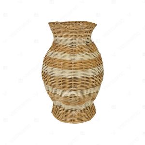 Vietrustic <b>Vintage</b> Two Color Floral <b>Vase</b> Rattan <b>Vase</b> For Table Décor Plant <b>Vase</b> - Product Image 5