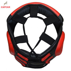Protège-tête de boxe en cuir cousu de haute qualité et durable avec des caractéristiques de sécurité pour l'entraînement et la pratique intenses - Product Image 4