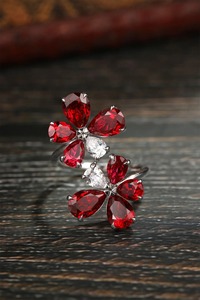 Bagues de luxe en gros pour femmes, grandes bagues élégantes en diamant de laboratoire, plaquées argent, bijoux de mode pour soirées et événements - Product Image 3