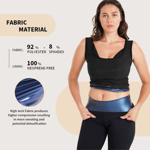 Conjunto de traje de sauna de neopreno Nesta Sports Plus Size para hombre, chaleco adelgazante, pantalones cortos de sudoración para mujer, faja moldeadora - Product Image 3