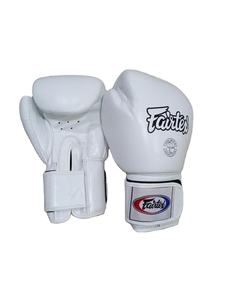 ถุงมือชกมวย Fairtex รุ่นขายดีที่สุด หนังแท้คุณภาพสูง 100% ถุงมือชกมวย Fairtex สีขาวแบบสั่งทำพิเศษ สำหรับการฝึกซ้อม - Product Image 2