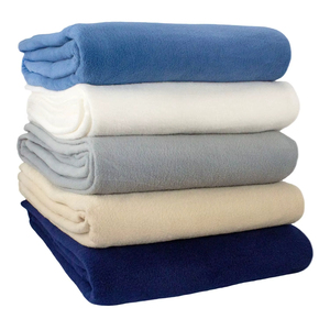 Couvertures d'hôpital en polaire rayée 100 % polyester de qualité supérieure, anti-boulochage, douces, micro-tricotées, 440 g/m², anti-bactériennes, vente en gros - Product Image 4