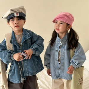 Nouvelle veste en jean pour enfants Printemps/Automne 2026 - Vêtement d'extérieur ample pour garçons et filles - Product Image 1