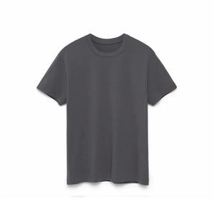 <b>Men's</b> Oversized Solid Color O-Neck Short Sleeve T-Shirt Casual Knitted Cotton Top Regular Fit Plain Dyed Design - Product Image 2