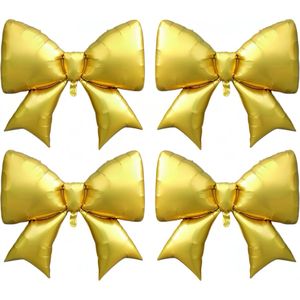 4 Palloncini Giganti Dorati a Forma di Fiocco da 38 Pollici per Decorazioni Festa di Laurea 2025, Compleanno Dorato, Serate di Addio al Nubilato, Eventi Aziendali - Product Image 1