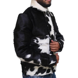 Veste en cuir de vache véritable pour homme, vêtement d'extérieur en cuir classique avec une construction durable, un ajustement confortable et un style polyvalent - Product Image 3