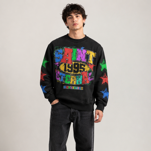 <span class=keywords><strong>Felpa</strong></span> Verde in Cotone Stile Hip Hop Oversize Unisex con Stampa Calciatore Triple Sevens, Collo Tondo, Tessuto Terry ad Asciugatura Rapida 340g - Product Image 2