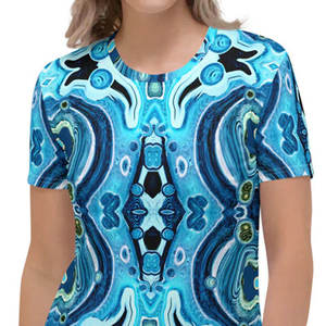 T-shirt femme sublimation, dernier design populaire, prix abordable, doux, nouveau look, fabrication durable. - Product Image 6