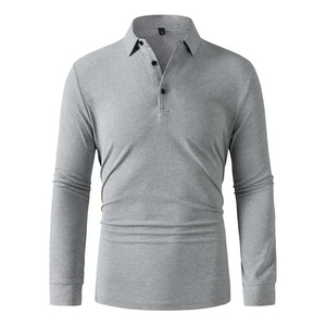 Wholesale Breathable Knitted Full Sleeve for <b>Shirt</b> Custom Long Sleeve for OEM <b>Polyester</b> Pique Digital Printing Supplier Men - Product Image 3