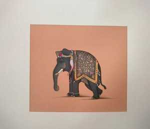 Peinture sur toile d'éléphant faite à la main, décoration murale traditionnelle indienne peinte à la main pour la maison, le salon, le bureau, cadeau unique - Product Image 4