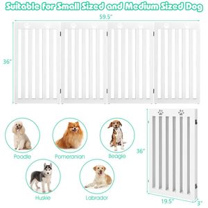 4 Porte per Animali Domestici Bianche con Cerniera a 360 Gradi, Gabbia Solida in Legno e Plastica con Motivo Animale per Uso Esterno per Pecore, Polli, Uccelli, Maiali, Gatti - Product Image 6