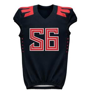 Custom American Breathable Tackle Twill Embroidery Design Club Football Jerseys Short Sleeves Team Shirt Quick Dry Adjustable - Product Image 1