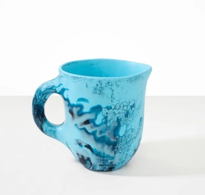 Artistic Sky Blue Resin Pitcher <b>Jug</b> with Unique Finish for Dining Room Entertaining and Interior Decoration - Product Image 3
