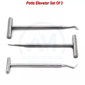 Elevadores Dentales Al Mida Healthcare para Extracción de Dientes, Acero Inoxidable, Manuales, Certificación CE Clase II, Agarre Fácil, Larga Duración - Product Image 3
