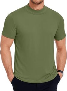 T-shirt personnalisé à col montant, coupe ajustée, basique, en coton, pour le fitness, OEM - Product Image 5