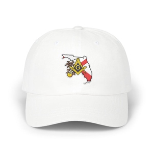 Gorra de béisbol Master Mason Blue Lodge Florida con bordado de flor de naranjo, gorra de algodón ajustable - Product Image 3