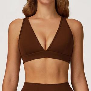 Sujetador deportivo sexy de alta calidad para mujer, sin espalda, de gran soporte, suave, transpirable, elástico en cuatro direcciones, para fitness, venta al por mayor personalizada. - Product Image 4