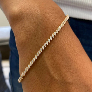Round Cut Lab Grown Diamond Tennis Bracelet IGI Certified 10K 14K 18K Yellow White <b>Rose</b> <b>Gold</b> Luxury Wedding Jewelry Gift - Product Image 4