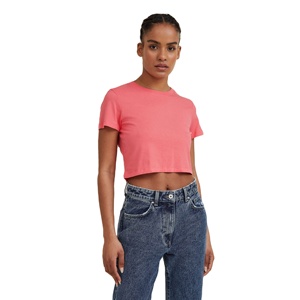 T-shirts courts pour femmes Vêtements décontractés d'été personnalisables Couleur unie-Nouvelle arrivée Usine Vente en gros - Product Image 2