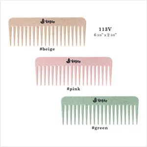 Wide Tooth Comb And Brush Vegan Comb Wide Tooth Eco Friendly Biodegradable Hair Brush