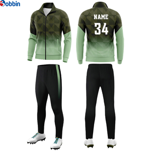 Ensemble de survêtement bleu clair pour homme Bobbin, ensemble de jogging sportif à fermeture éclair intégrale avec poches latérales, polyester respirant, imprimé géométrique printanier - Product Image 2