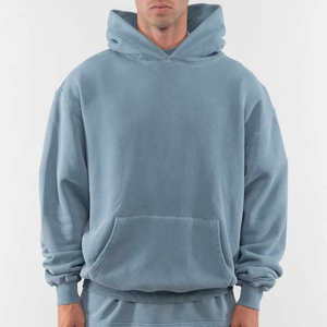 Sweat à capuche unisexe en polaire de polyester, couleur unie, personnalisable avec logo brodé, style décontracté et oversize, prix usine Chine, OEM - Product Image 4