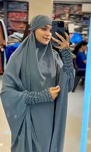 Femmes élégant modeste brodé à la main Zardozi respirant décontracté Kimono Abaya XXL taille bouton vêtements pour adultes musulmans - Product Image 2