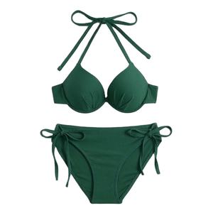 2 Pieces Swimwear Women Micro Bikini Sexy Triangle <b>Split</b> Bathing Suit Bikini Set Long <b>Skirt</b> Cover Up Swimming Swimsuit Beachwear - Product Image 1