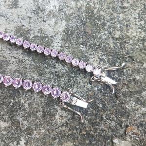 Bracelet tennis en moissanite véritable, argent sterling 925, alternative certifiée au diamant, cadeau - Product Image 2