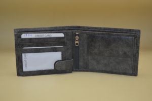 Cartera de Cuero Genuino con Cierre, Tarjetero de Cuero Vacuno, Cartera de Cuero de Gran Capacidad - Product Image 4