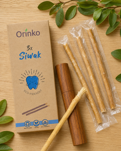 Bâtonnets de nettoyage dentaire pour l'hygiène buccale en gros, pour la vente au détail et l'usage personnel, packs de 3 bâtonnets Orinko Siwak Miswak - Product Image 1