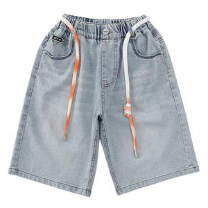 Pantalones Cortos de Mezclilla Vintage al por Mayor, Lavado Ácido, Verano, Casual, Tejido, Cintura Media, Transpirable, Logotipo Personalizado, OEM, Streetwear, Venta al por Mayor - Product Image 6